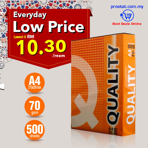 Quality Orange A4 Copier Paper 70gsm (500Sheets) / Kertas A4 - Lowest @ RM 10.30-RM11.20/Ream – Malaysia Online office supply prostat.com.my