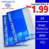 CBE A4 Sheet Protectors 305A - 10 pack, protective sleeves for A4 documents, RM 1.99 each