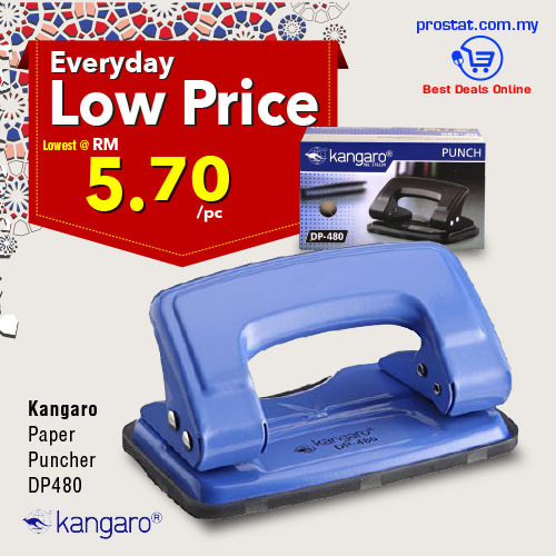 Lowest Price Office Supply Online. Shop Kangaro Paper Puncher DP480 Online at prostat.com.my to Enjoy Discount Prices and Promotional Sales