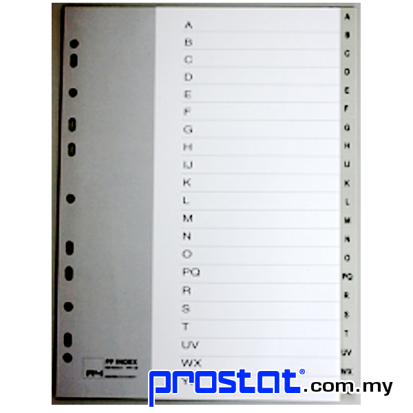 PP INDEX DIVIDER A-Z