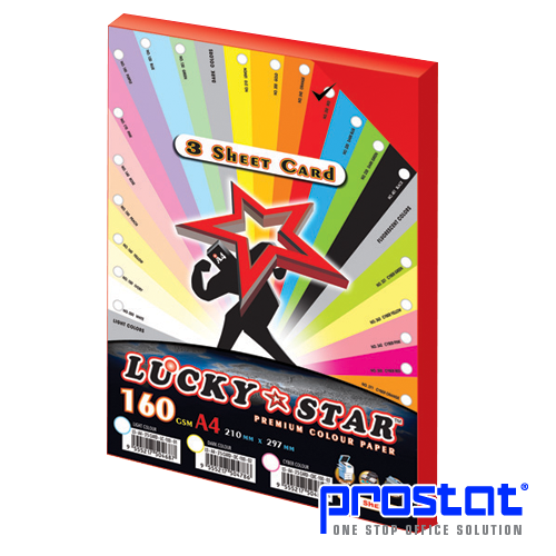 Shop Lucky Star 3 Sheet Color Card - Red Online at prostat.com.my to Enjoy Discount Prices. Lowest Price Office Supply Online.