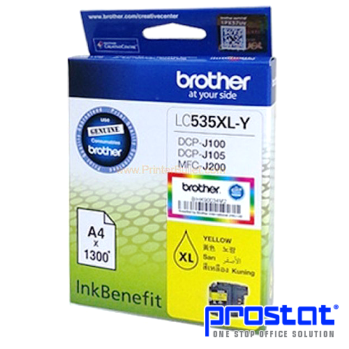 Brother Ink Printer Cartridge Lc-535xl -Yellow Ink
