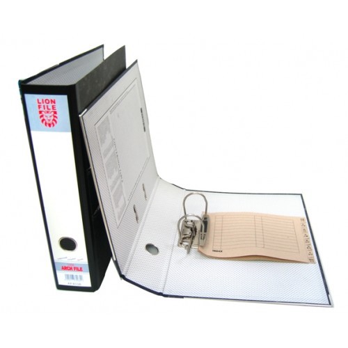 LION Lever Arch File 3" Red Label