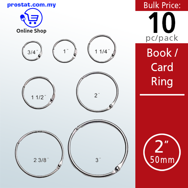 Book / Card Ring 50mm ( 2") -[10pc/Pack]