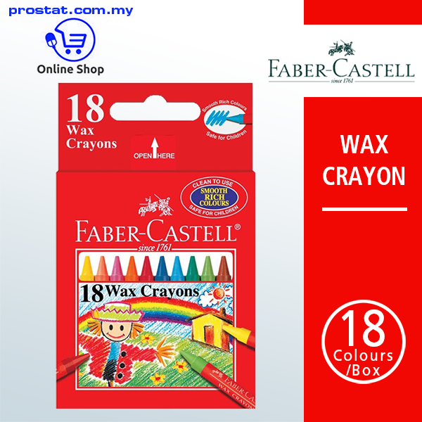 Faber Castell Wax Crayons 18's
