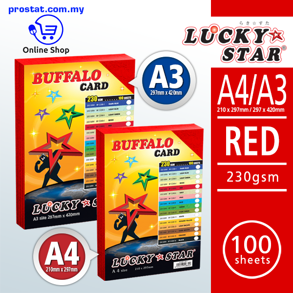 Lowest Price Office Supply Online. Shop Lucky Star Buffalo Fancy Card - Red Online at prostat.com.my to Enjoy Discount Prices and Promotional