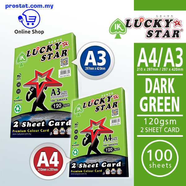 Cheapest Online A4 Lucky Star 2 Sheet Card. We are IK Lucky Star YELLOW A4 paper supplier in Malaysia. We are appointed distributor for IK Lucky Star Yellow.