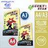 Cheapest Online A4 Lucky Star 2 Sheet Card. We are IK Lucky Star YELLOW A4 paper supplier in Malaysia. We are appointed distributor for IK Lucky Star Yellow.