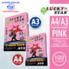 Lucky Star A3/A4 3 Sheet Color Card 160gsm-(170) Pink – Malaysia Online office supply prostat.com.my