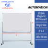 Mobile Magnetic Whiteboard - Single Side With Stand 2' X 4' (600 x 1200 mm) – Malaysia Online office supply prostat.com.my
