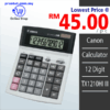 Shop Canon Calculator 12 Digit TX1210HI III Online at prostat.com.my to Enjoy Discount Prices. Lowest Price One Stop Online Office Stationery Supplier