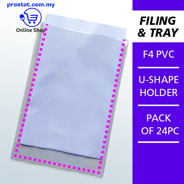 F4 PVC U-Shape Holder Pack Of 24Pc - Lowest @ RM0.85/Pc - RM1.10/Pc
