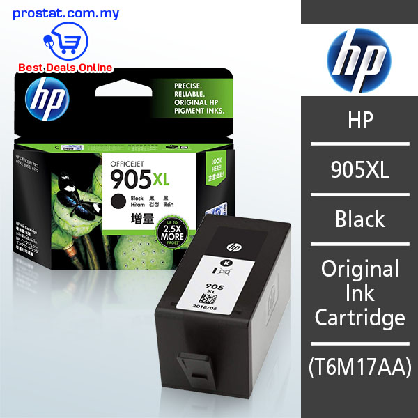 HP 905XL Black Original Ink Cartridge – Malaysia Online office supply prostat.com.my
