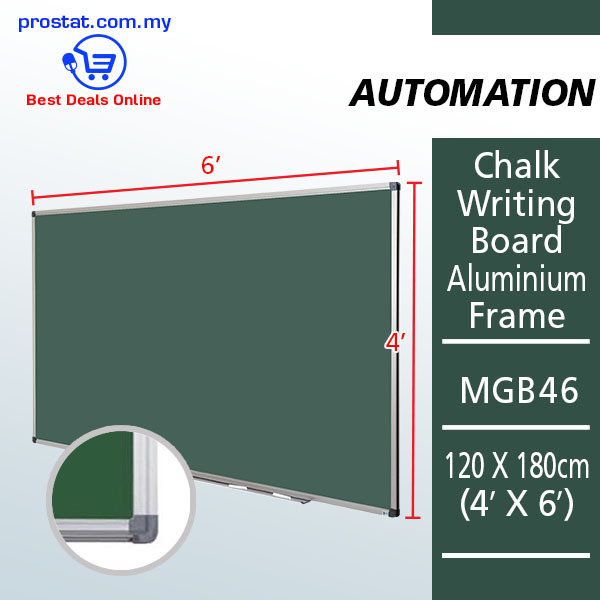 Chalk Writing Board Aluminium Frame -MGB46- 120cm x 180cm (4' X 6')