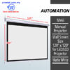 Meki Manual Projector Wall Screen Size 120" x 120" for LED/LCD Projector - Matte White – Malaysia Online office supply prostat.com.my