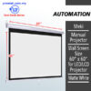 Meki Manual Projector Wall Screen Size 60" x 60" for LED/LCD Projector - Matte White – Malaysia Online office supply prostat.com.my