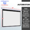 Meki Manual Projector Wall Screen Size 84" x 84" for LED/LCD Projector - Matte White – Malaysia Online office supply prostat.com.my