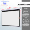 Meki Manual Projector Wall Screen Size 96" x 96" for LED/LCD Projector - Matte White – Malaysia Online office supply prostat.com.my
