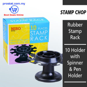 Rubber_Stamp_Rack_–_10_Holder_with_Spinner_&_Pen_Holder-Stamp_Chop-Stationery