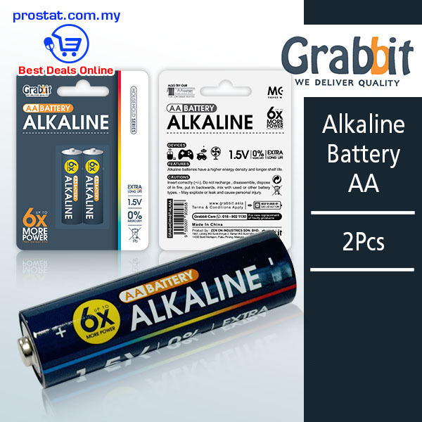 Grabbit Alkaline Battery AA - 2Pcs