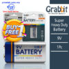 Shop Grabbit Super Heavy Duty Battery 9V online at prostat.com.my to Enjoy Discount Prices and Promotion Sales