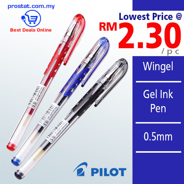 Lowest Price One Stop Online Office Stationery Supplier. Shop Pilot Wingel Gel Ink Pen 0.5mm Online at prostat.com.my to Enjoy Discount Prices & Super Deal