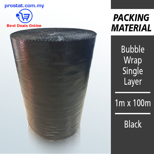 Bubble Wrap Single Layer 1m x 100m Black - Lowest @ RM150.00-RM180.00/Roll