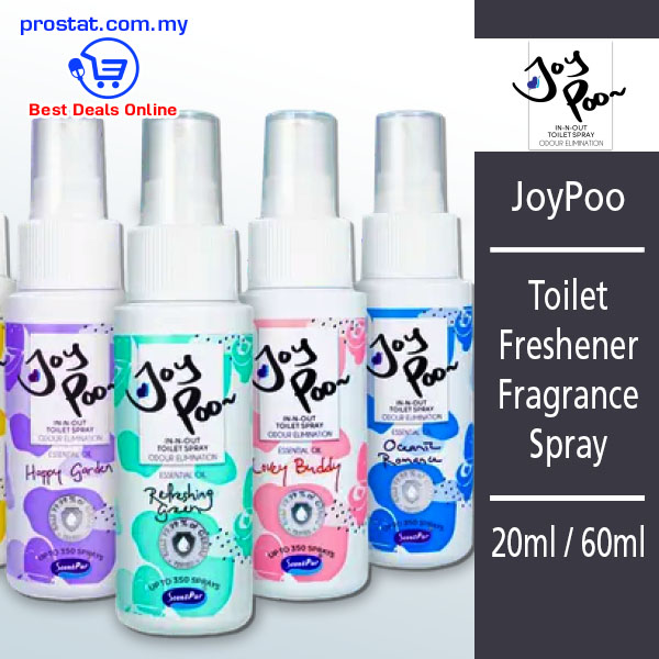Joy Poo Toilet Freshener Fragrance Spray 20ml and 60ml with essential oil fragrances for office and home washrooms in Malaysia - Prostat Malaysia Online B2B Office Supplies (Air Freshener)