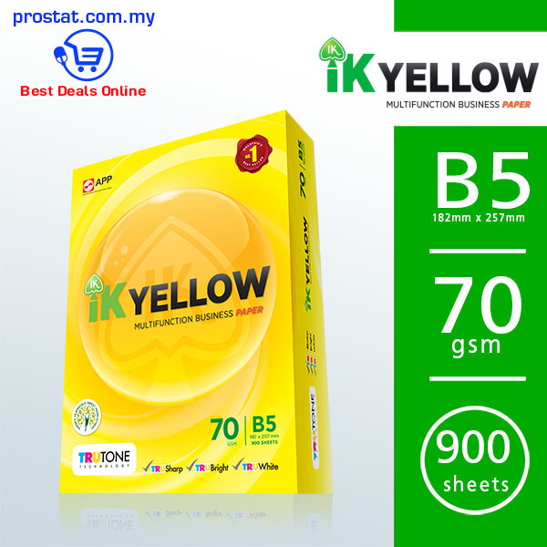 IK Yellow Copier Paper B5 70gsm- Malaysia IK Yellow Supplier prostat.com.my