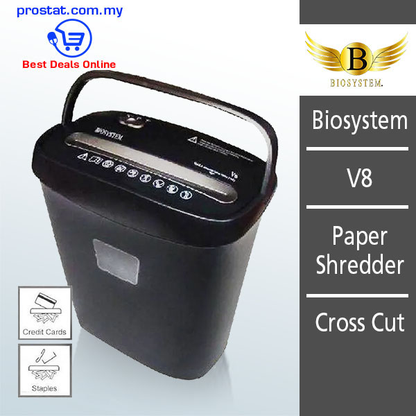 Biosystem V8 paper shredder cross cut Malaysia office – Malaysia Online office supply prostat.com.my