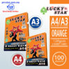 Lucky Star Orange Card Paper 120gsm A3 A4 coloured cardstock for office presentations, report covers, printing and creative projects in Malaysia - Prostat Malaysia Online B2B Office Supplies (Color Paper)