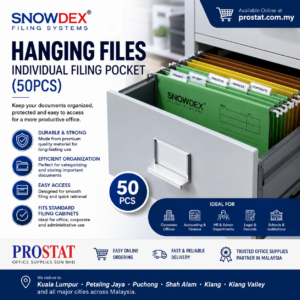 Snowdex filing pocket, PP hanging filing pocket Malaysia, lateral filing pocket